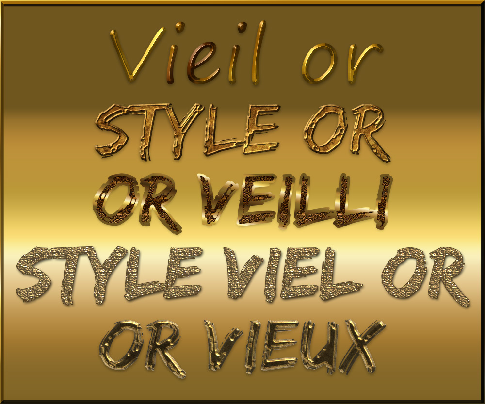 Styles Vieil or (1) Styles Vieil or (1)