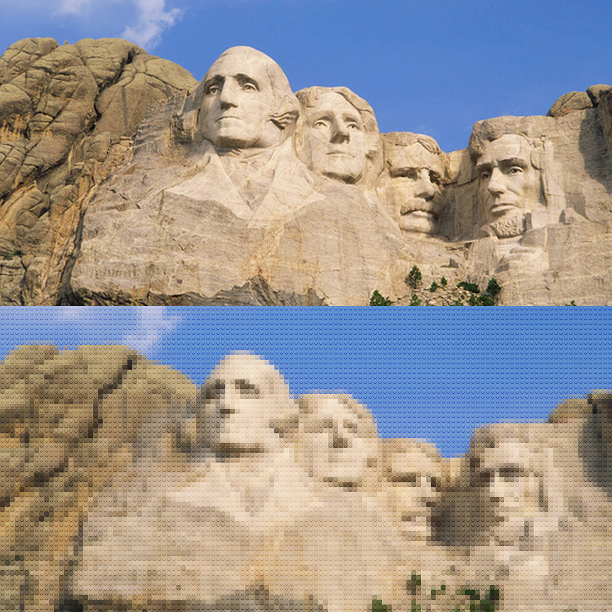 Effet Mont-Rushmore en LEGO