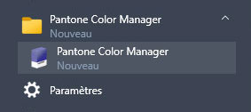 Ouvrir Pantone Color Manager