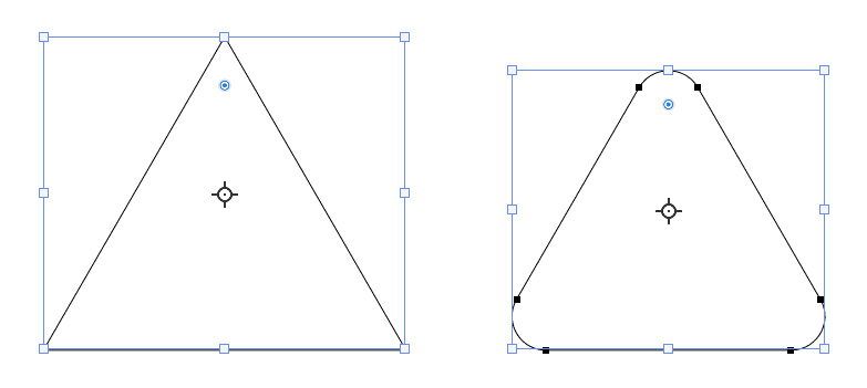 Exemple de triangle en mode Tracé