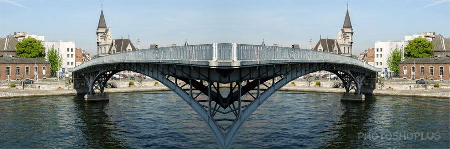 Pont en Belgique, effet miroir