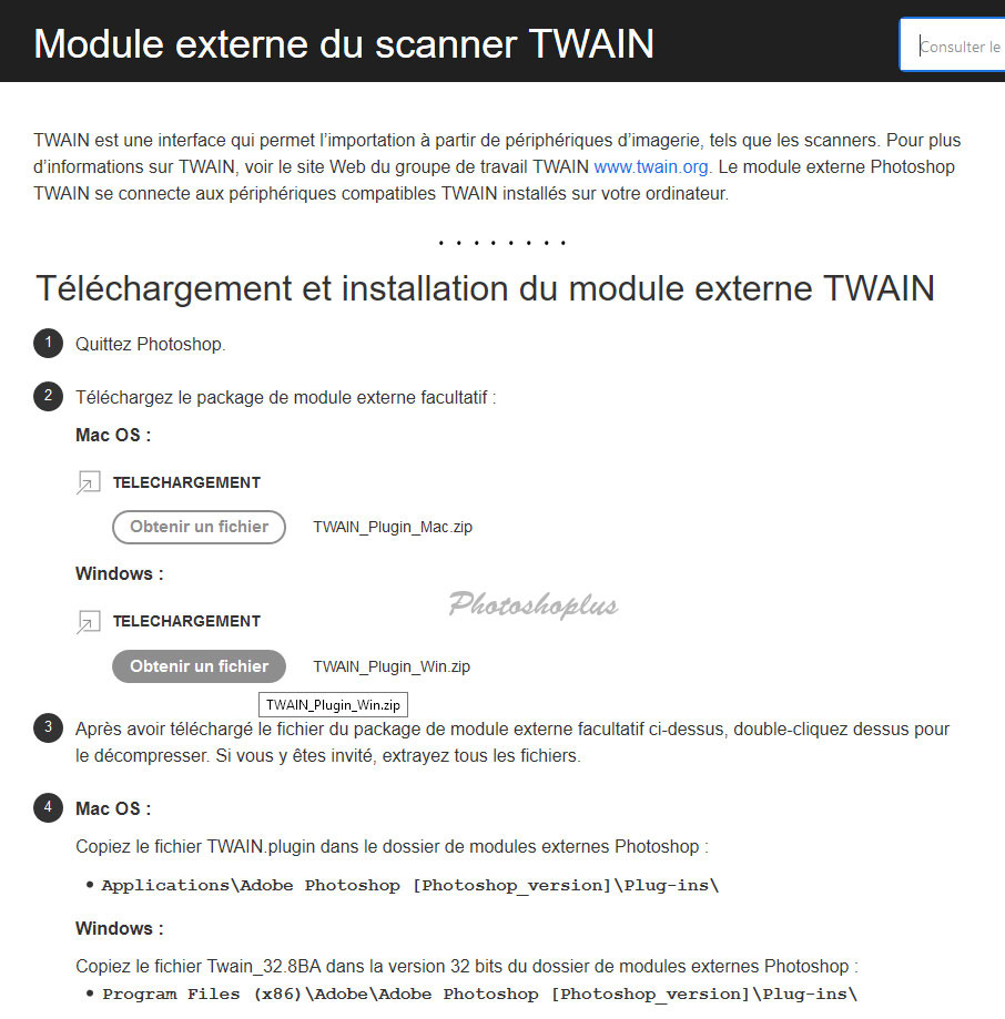 Télécharger module Twain