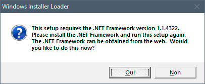 Erreur avec le Net Framework