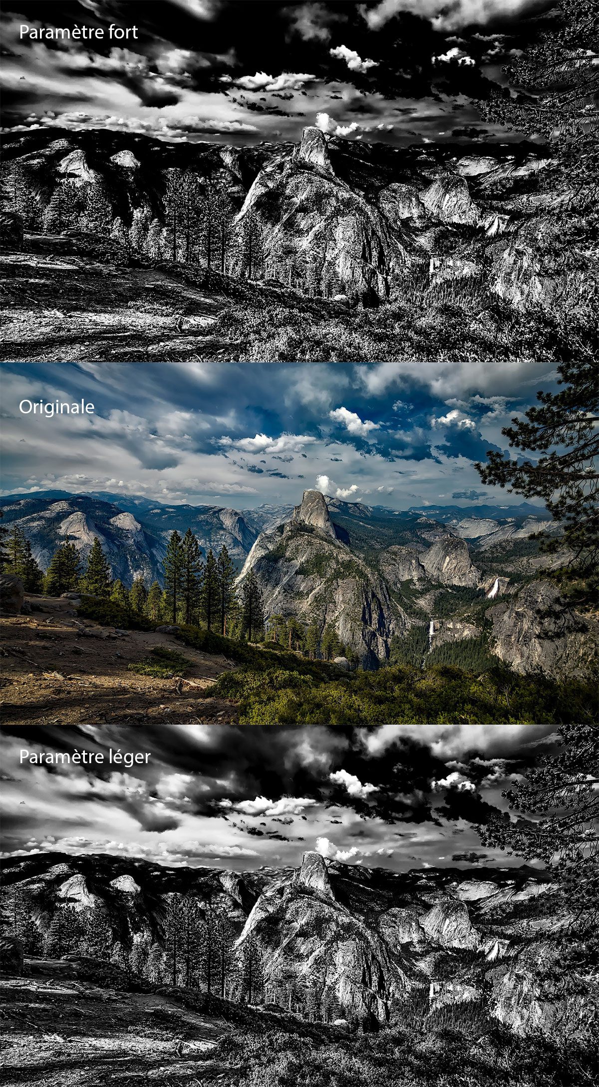 Parc national de Yosemite comme Ansel Adams