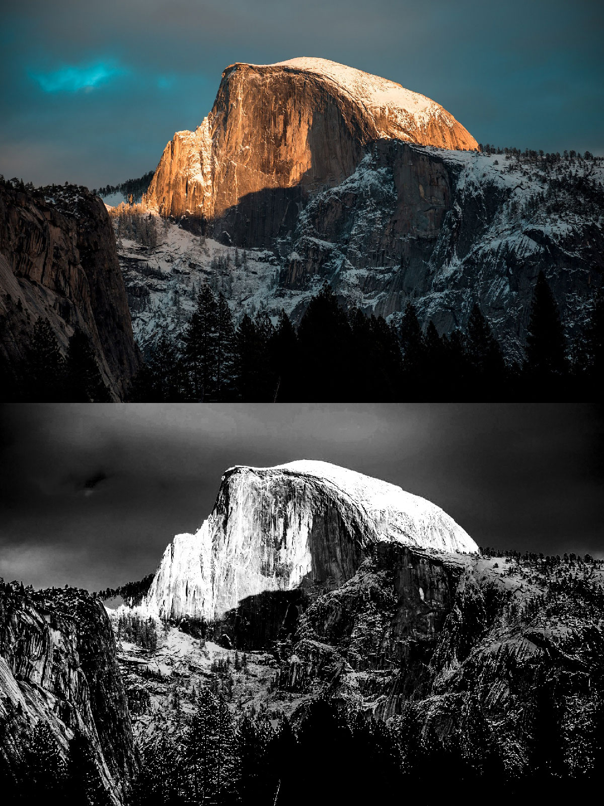 Parc national de Yosemite comme Ansel Adams
