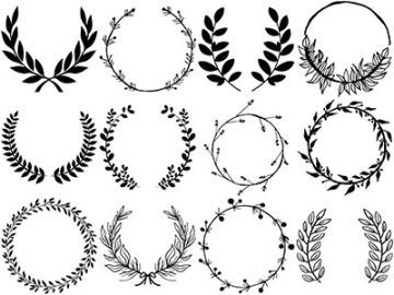 Formes Couronnes de lauriers (3)