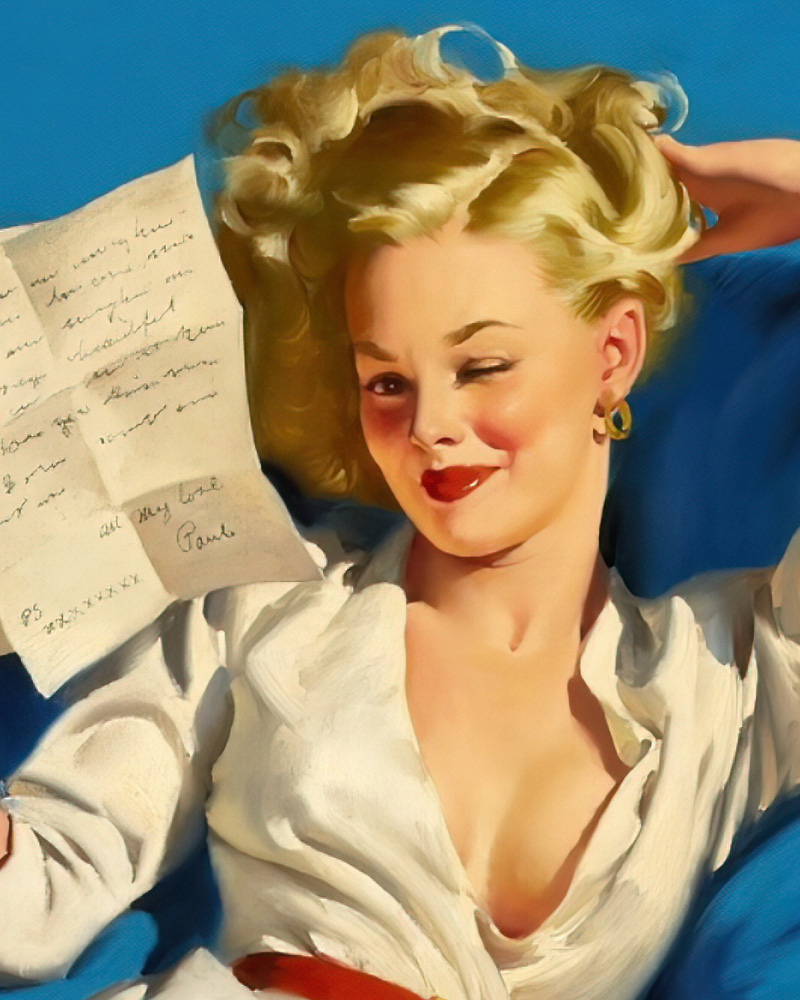 He thinks i’m too good to be true (Gil Elvgren)