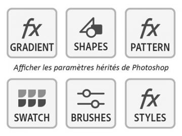 Afficher les anciens paramètres dans les panneaux