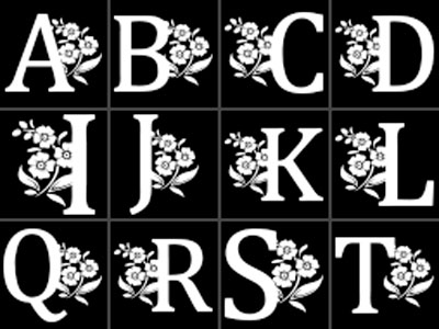 Formes Alphabet fleurs (3)