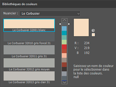 Bibliothèque de couleurs Le Corbusier