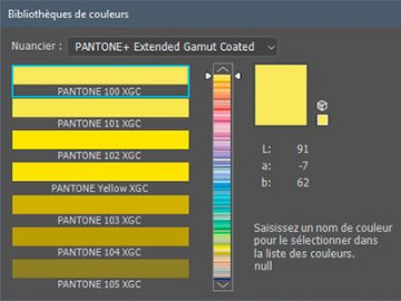 Bibliothèques de couleurs : Pantone+ Extended Gamut Coated Bibliothèques de couleurs Pantone+ Extended Gamut Coated