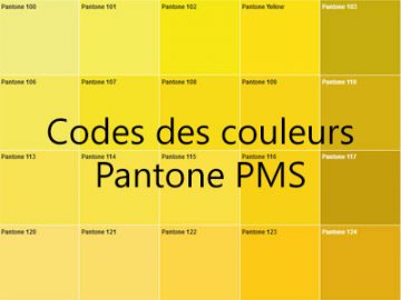 Codes des couleurs Pantone PMS