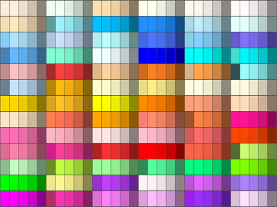 Noms et codes des Variantes de couleurs