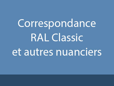 Correspondance RAL Classic et autres nuanciers