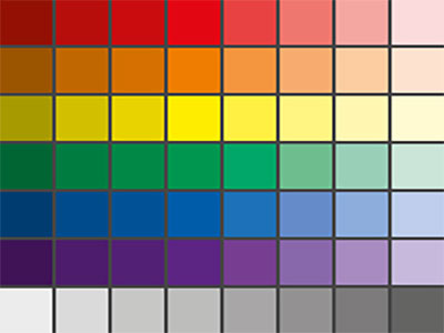 Nuancier CMJN 106 couleurs chromatiques