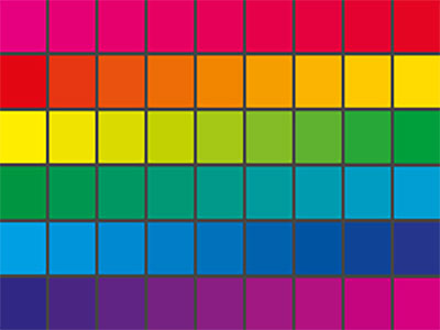 Nuanciers CMJN 54 couleurs chromatiques