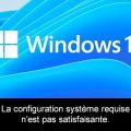 Désactiver l'avertissement dans Windows 11 sans puce TPM