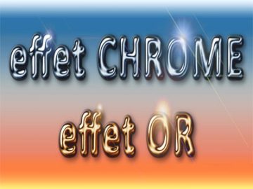 Actions : Effets Chrome ou Or Effets Chrome ou Or avec une action