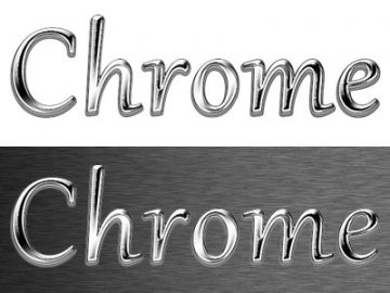 Effet texte chrome Effet texte chrome