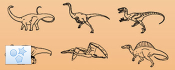Formes personnalisées Dinosaures 01