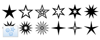 Formes personnalisées Étoiles 01