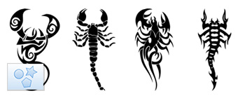 Formes personnalisées Scorpions 01