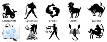 Formes personnalisées Signes du zodiaque 01