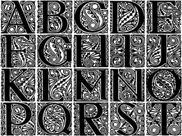 Formes : Alphabet (44) (auteur Peter Behrens) Formes Alphabet (44) - Peter Behrens