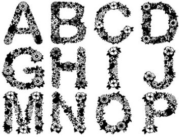 Formes : Alphabet fleurs (5) Formes Alphabet fleurs (5)
