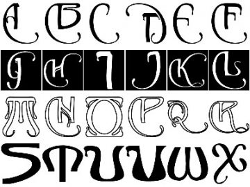 Formes : Alphabet Mucha (4) Formes Alphabet Mucha (4)