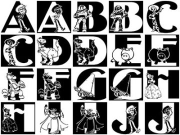 Formes : Alphabet Disney Pixar (4) Formes Alphabet Disney Pixar (4)