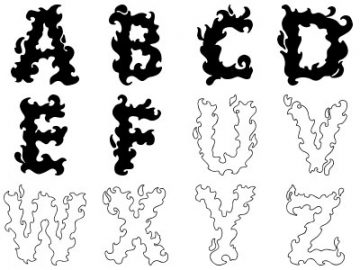 Formes : Alphabet flammes (1) Formes Alphabet flammes (1)