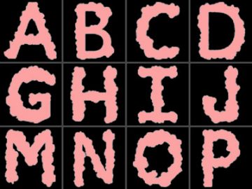 Formes Alphabet fleurs (2)