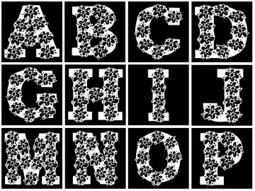 Formes : Alphabet fleurs (7) Formes Alphabet fleurs (7)
