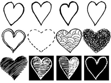 Formes : Cœurs (5) Formes Cœurs (5)