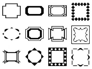 Formes : Encadrements (1) Formes Encadrement (1)