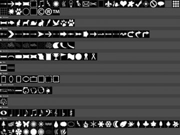 Formes incluses dans Photoshop
