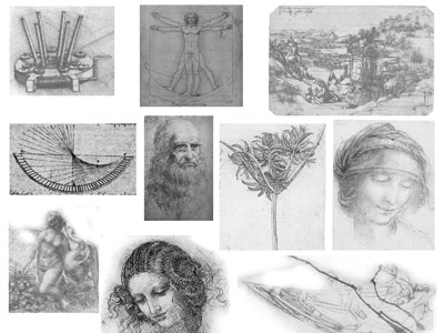 Pinceaux Léonard de Vinci - site Spy-Glass