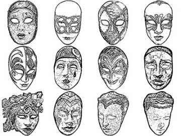 Formes Masques carnaval (4) Venise