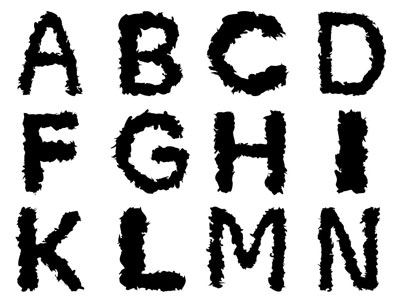 Formes personnalisées Alphabet (08)
