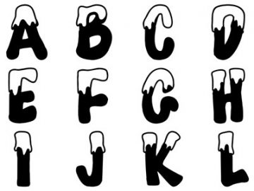 Formes : Alphabet Neige (1) Formes Alphabet Neige (01)