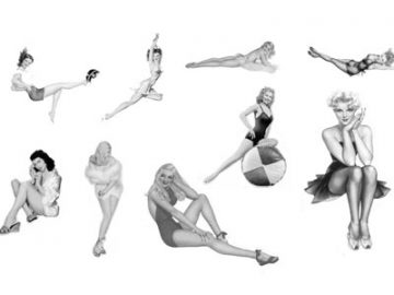 Pinceaux : Pin-ups rétro (1) Pinceaux Pin-up (01) - site Spy-Glass