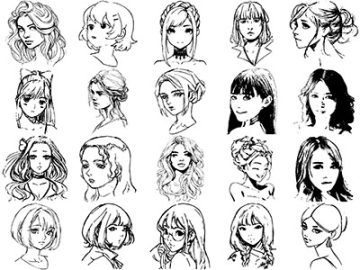 Formes : Visages femmes (8) Formes Visages femmes (8)