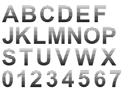 Formes personnalisées Alphabet (06)