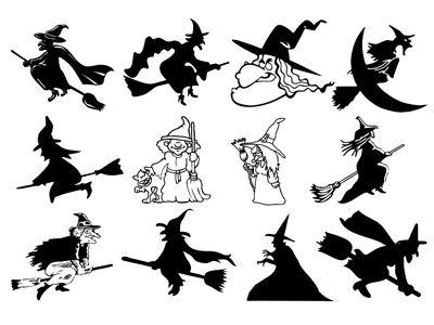Formes personnalisées Halloween sorcières (04)