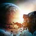 Image la maison dans l'espace