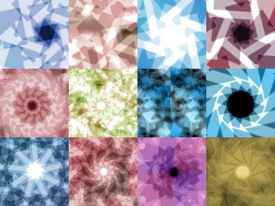 Motifs Kaleidoscope couleurs (01)