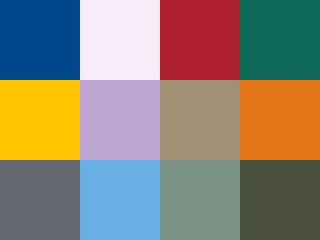 Nuancier couleurs Armée française