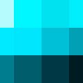 Nuancier Bleu canard
