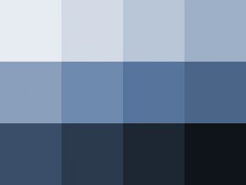 Nuancier Bleu guède